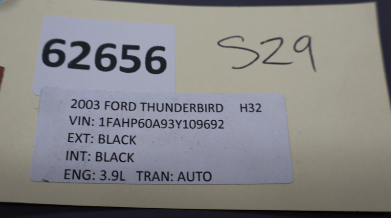 Load image into Gallery viewer, 2003 Ford Thunderbird Front Right Passenger Side Interior Door Panel Black Oem
