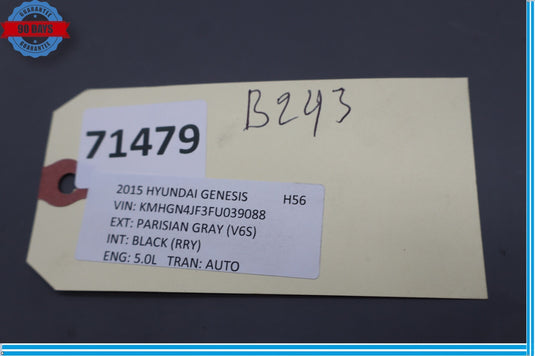15-20 Hyundai Genesis Front Left Driver Side Fender Seal Trim Ledge Cover Oem