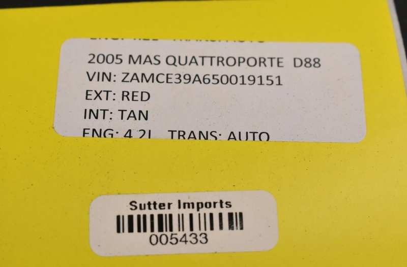 Load image into Gallery viewer, 03-13 Maserati Quattroporte Rear Left Driver Side Interior Door Panel Cover Oem
