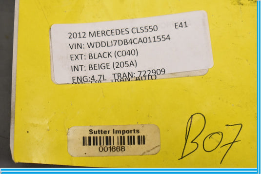 08-18 Mercedes CLS550 E550 Front Right Passenger Side Door Control Module Oem