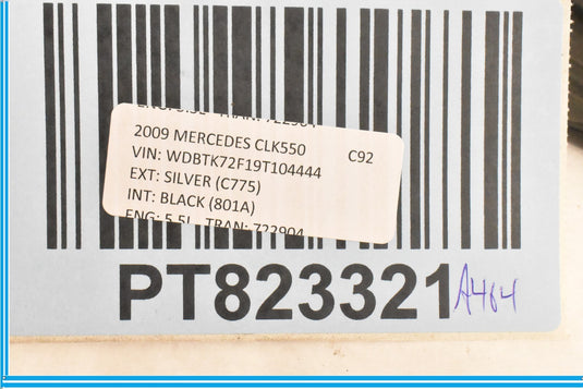 03-09 Mercedes W209 CLK500 CLK320 CLK550 Left Side Headlight Support Bracket