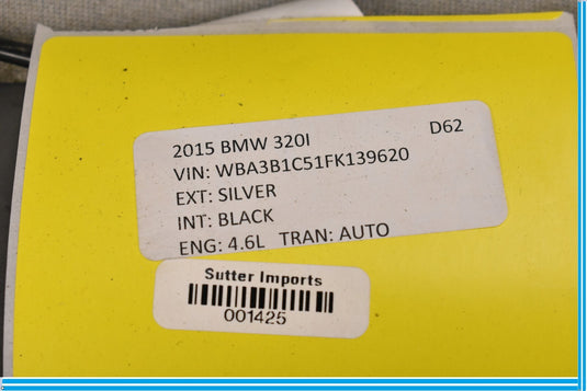 12-18 BMW 320i 328i F30 Front Left Driver Seat Upper Cushion Oem