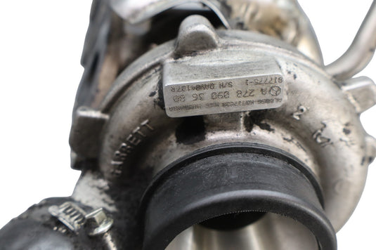11-20 Mercedes GL550 M278 Left Side Turbocharger Turbo Charger Manifold Oem