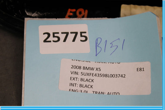 07-13 BMW X5 E70 Rear Roof Shark Fin Antenna Cover Black 018639 Oem