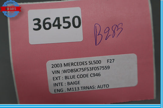03-12 Mercedes R230 SL500 Front Left Driver Side Seat Lumbar Switch Control Oem