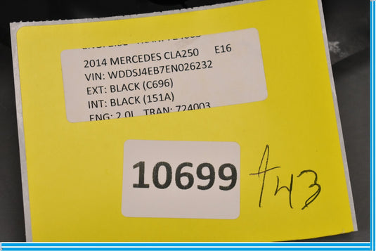 14-18 Mercedes W117 CLA250 Left Side B Pillar Lower Trim Cover Panel Oem