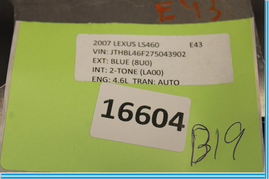 07-17 Lexus LS460 Air Injector Driver Intake Manifold Control Module Oem