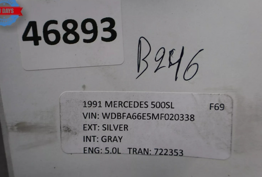 90-93 Mercedes 500SL 300SL 600SL R129 Cruise Control Actuator 0005453365 Oem