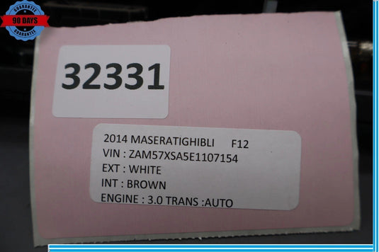 14-17 Maserati Ghibli Rear Trunk License Plate Light Cover Trim 670010759 OEM