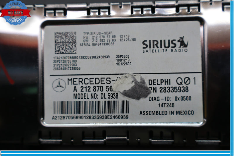 Load image into Gallery viewer, 10-17 Mercedes W164 GL450 ML350 Sirius Satellite Radio Receiver A2129027903 Oem
