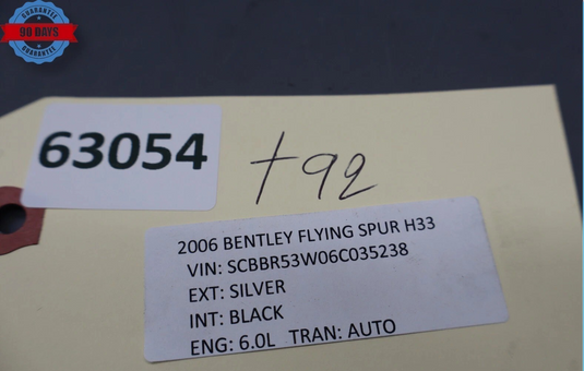 03-06 Bentley Continental Flying Spur Left Knee Under Dashboard Dash Black Oem