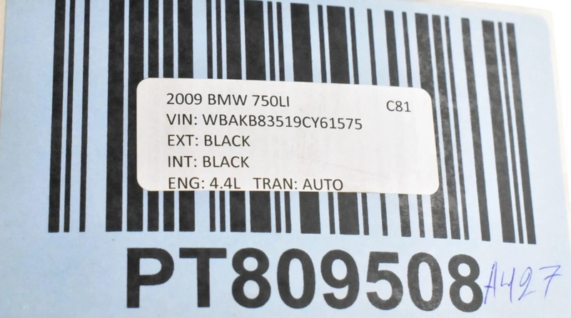 Load image into Gallery viewer, 09-15 BMW 750i 750Li Rear Right Side Exterior Door Handle W/ Bracket Black Oem
