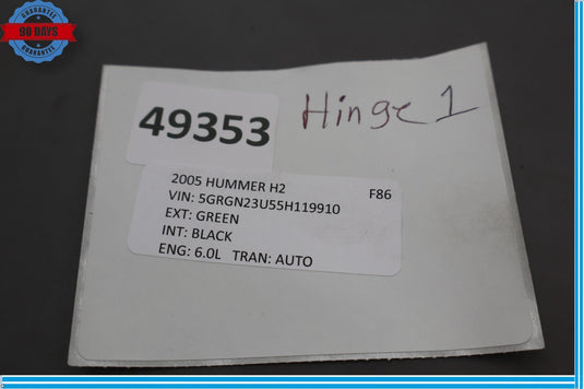 03-09 HUMMER H2 Front Left Driver Side Hood Hinge 15811696 Oem