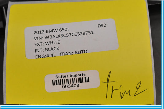 12-16 BMW 650i 640i F12 Front Right Passenger Side Door Panel Molding Oem