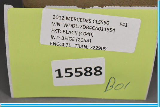10-16 Mercedes CLS550 W218 Right Side Under Seat Compartment Beige Oem