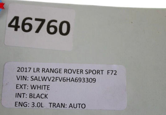 16-17 Land Rover Range Rover Sport Dashboard Instrument Panel Assembly Black OEM