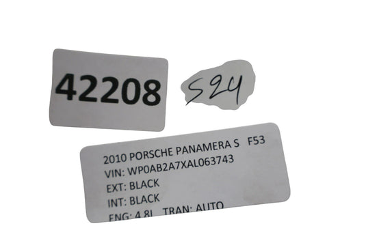 10-16 Porsche Panamera Rear Right Side Interior Door Cover Panel Black Oem