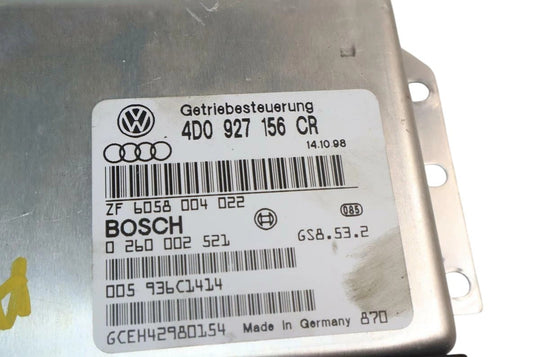 97-99 Audi A8 TCM TCU Transmission Control Module 4D0927156BH Oem
