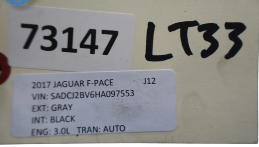 17-23 Jaguar F-Pace Velar Right Passenger Side Skirt Rocker Molding Panel Oem