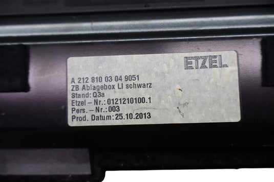 06-18 Mercedes W212 E350 CLS550 Left Driver Side Under Seat Compartment Oem