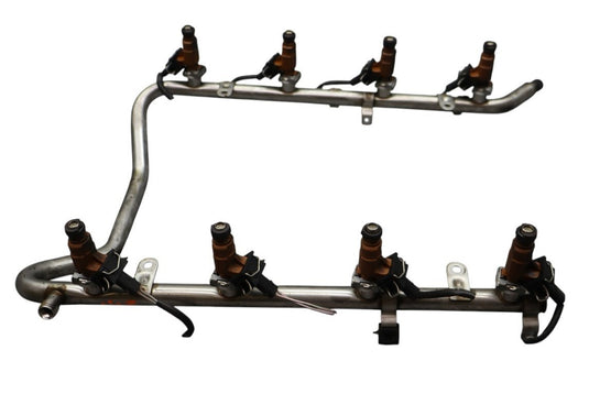 00-06 Mercedes R230 SL500 CLK430 Fuel Injector Rail W/ Injectors 1130700095 Oem