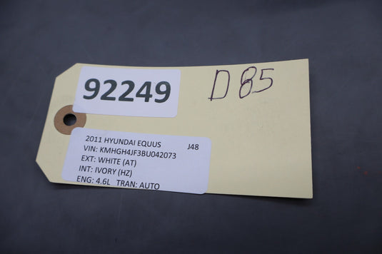 11-13 Hyundai Equus Front Left Side Dash Center AC Air Vent Duct 3N97490000 Oem