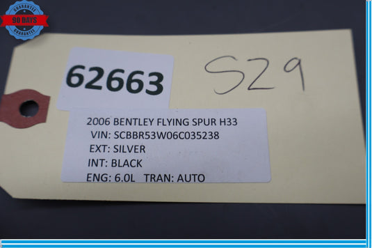 06-12 Bentley Continental Flying Spur Rear Left Side Interior Door Panel Oem