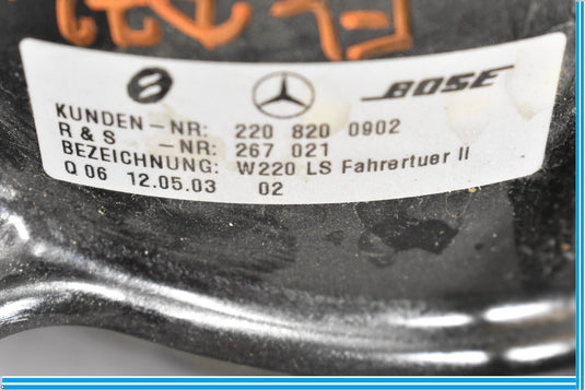 00-06 Mercedes S500 S600 W220 Front Left Driver Door Sound Speaker Oem