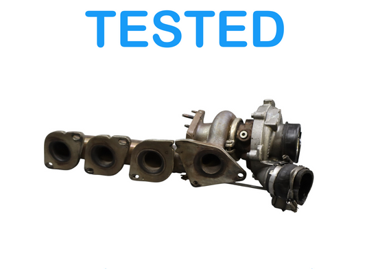 11-20 Mercedes GL550 M278 Right Side Turbocharger Turbo Charger Manifold Oem