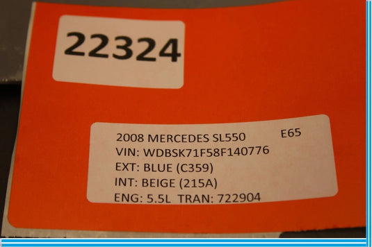 03-12 Mercedes R230 SL500 SL550 Right Passenger Side Door Panel Edge Trim OEM