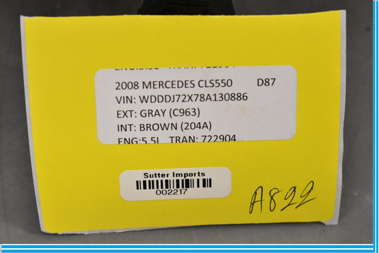 06-11 Mercedes CLS550 W219 Center Console Storage Cup Holder Cupholder Oem