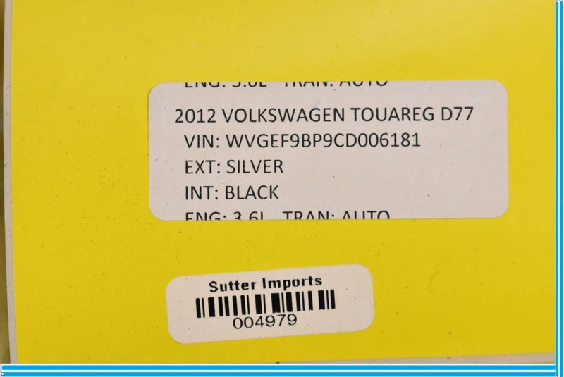 Load image into Gallery viewer, 11-18 Volkswagen VW Touareg Rear  Right Passenger Side Lower Seat Cushion OEM
