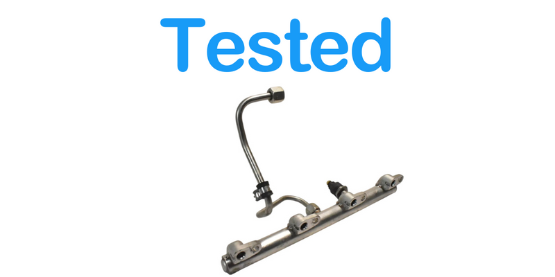 Load image into Gallery viewer, 14-20 Maserati	Quattroporte GTS 3.8L V8 Fuel Rail w/ Injectors 000293546 Oem
