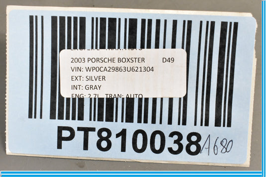 97-04 Porsche Boxster Front Left Front Left Seat Adjustment Knob Trim Oem