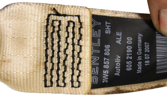 06-13 Bentley Continental Rear Right Seatbelt Seat Belt Retractor 3W5857806B Oem