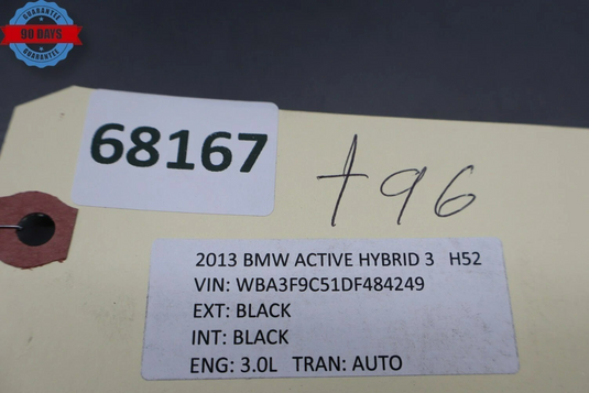 12-18 BMW Active Hybrid 3 Rear Bumper Left Side Guide Mount Support Bracket Oem