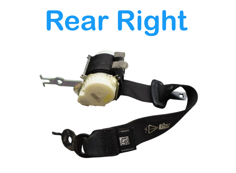 Load image into Gallery viewer, 11-16 BMW 528i 535i 550i F10 Rear Right Side Seat Belt Retractor Black Oem
