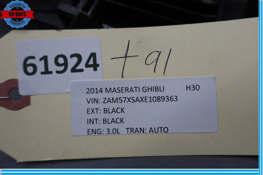 14-17 Maserati Ghibli Left Driver Side C Pillar Trim Cover Panel Black Oem