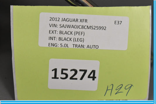 09-15 Jaguar XF XFR Rear Left Driver Side Uper Head Rest Headrest Oem