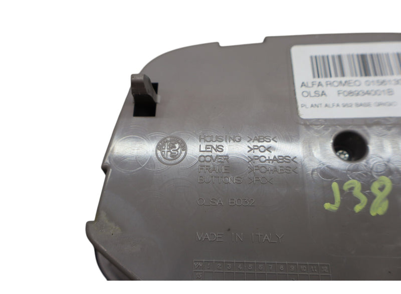 Load image into Gallery viewer, 17-22 Alfa Romeo Giulia Overhead Dome Light Lamp Switch 01561305430 Oem
