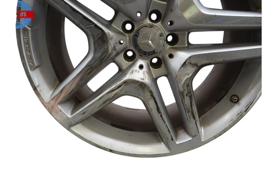 13-14 Mercedes X166 GL450 R21 Front Wheel Alloy Rim Silver 10Jx21H2 21'' Oem