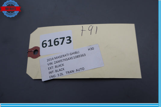 14-20 Maserati Ghibli Front Left Driver Side Door Window Belt Molding Oem