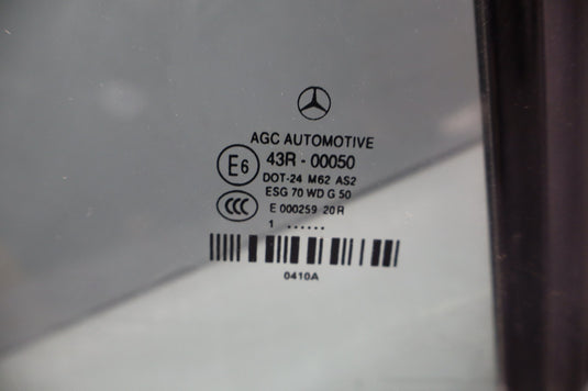 10-17 Mercedes W207 E350 E550 Rear Right Side Door Window Auto Glass Oem