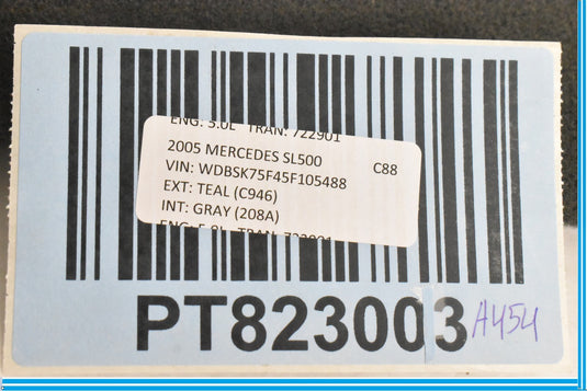 2004-2006 MERCEDES BENZ SL600 R230 OEM LEFT REAR TRUNK SIDE TRIM PIECE
