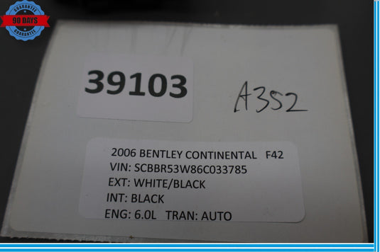 2006 Bentley Continental Flying Spur GT Interface Control Module Black Oem