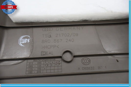 09-17 Audi SQ5 Q5 Right Passenger Side Lower B Pillar Cover Panel Trim Oem