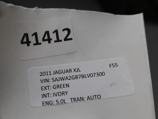 10-19 Jaguar X351 XJL XJR Left Driver Side Wheel Fender Wing Panel Black Oem