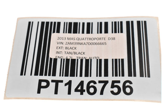 07-13 Maserati Quattroporte Rear Sun Shade Screen Roller Blind Cover OEM