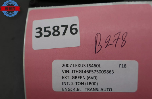 07-09 Lexus LS460 Cruise Distance Radar Sensor Control Module 8821050100 Oem