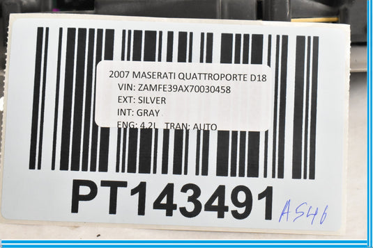 04-08 Maserati Quattroporte Overhead Tow Tire Module Sensor 610594 Oem